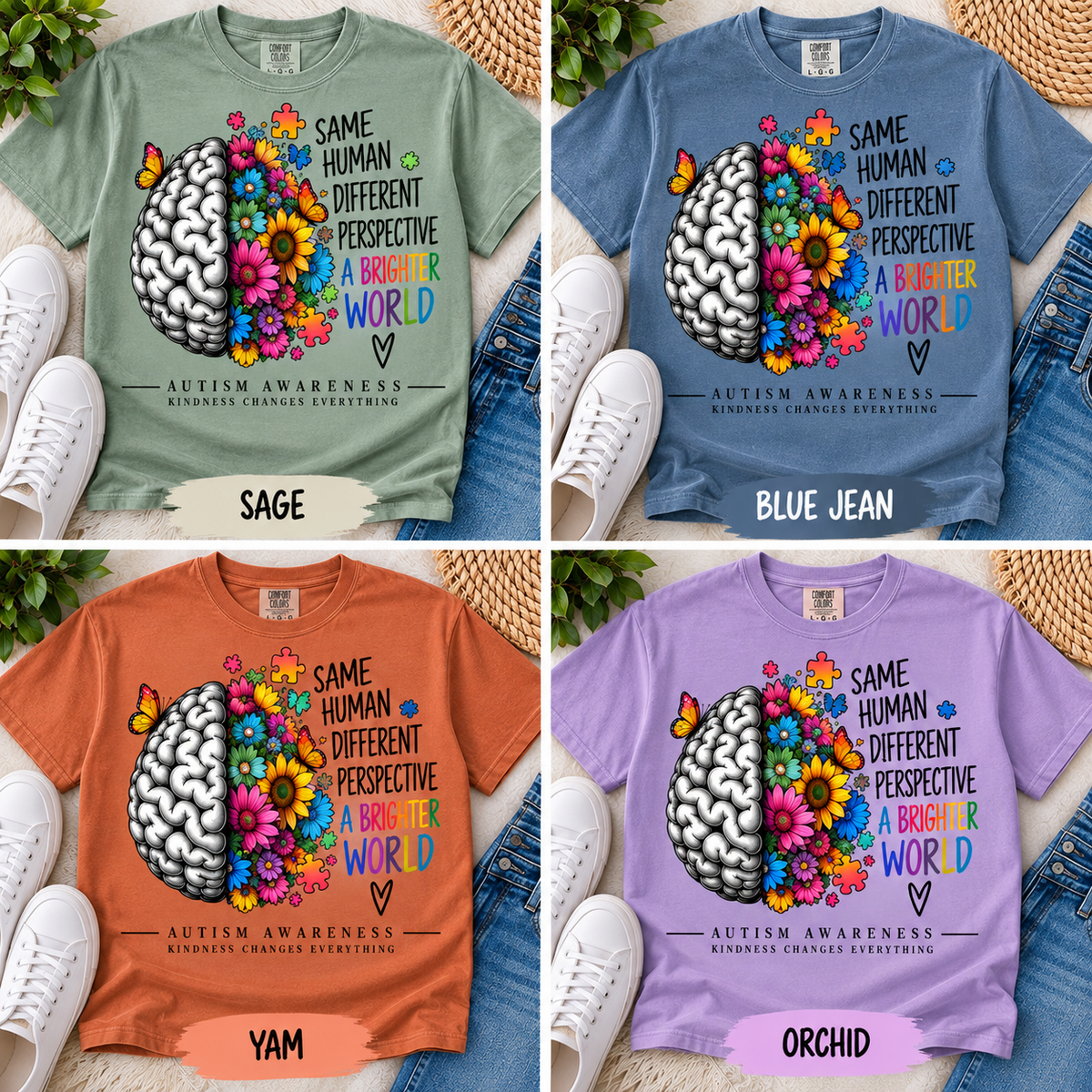 Same Human, Different Perspective Autism Awareness Tee