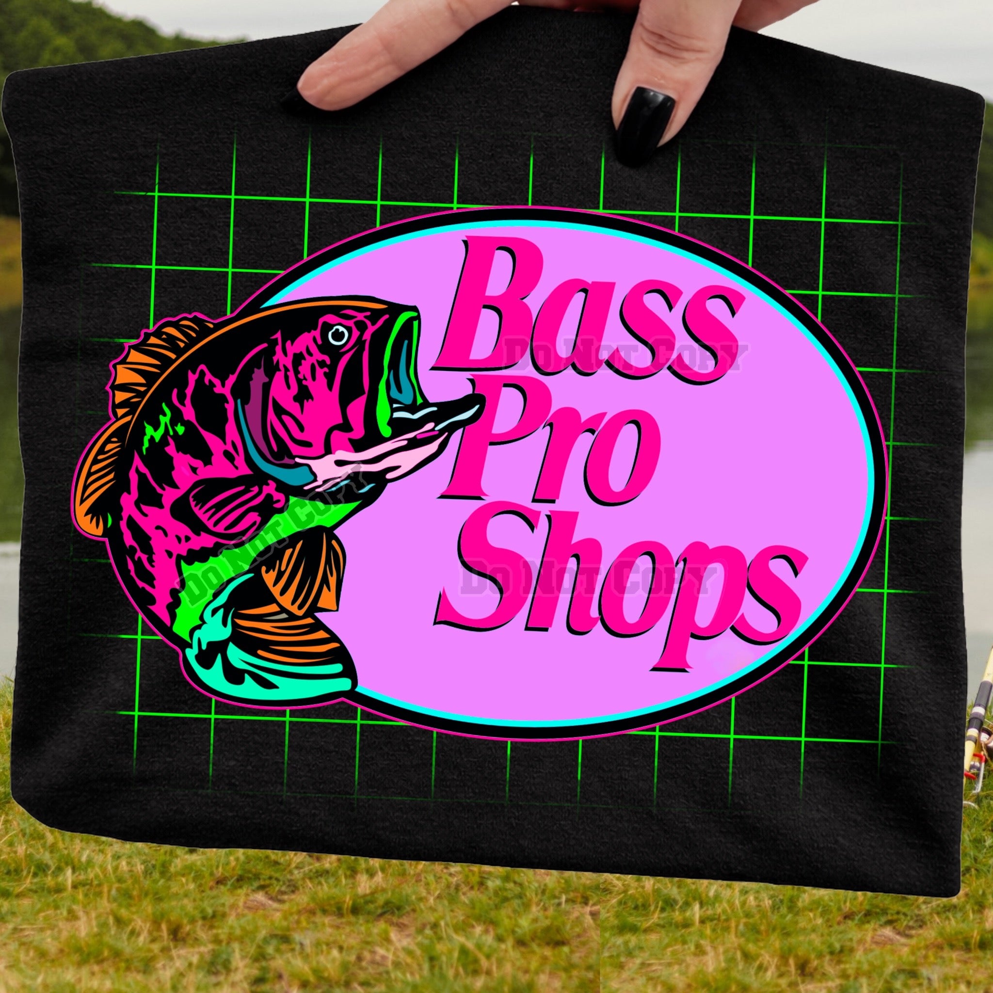 Neon Bass Pro Shops Fishing Graphic Tee
