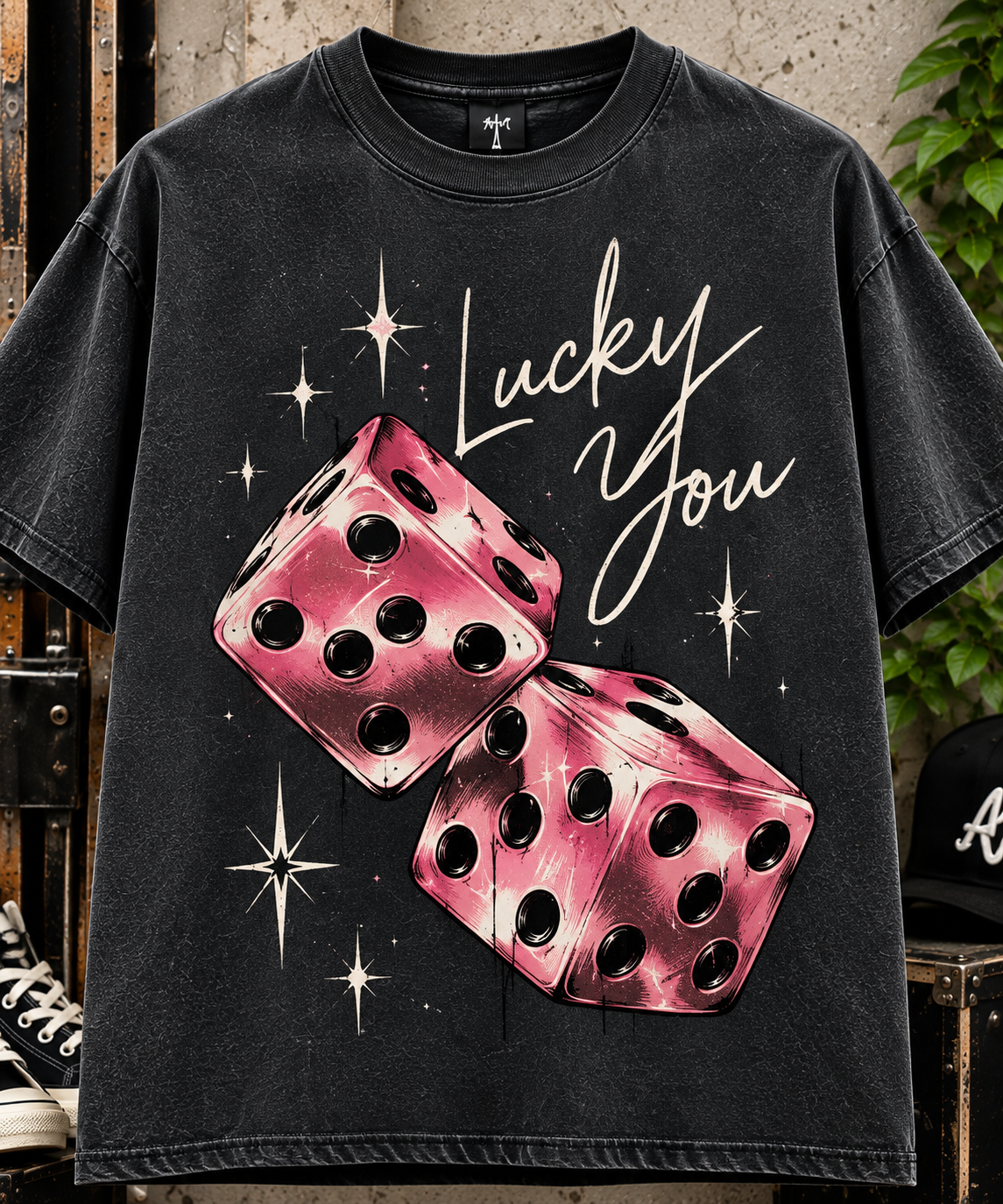 Lucky You Dice Oversized Tee