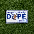 Blue & White “Unapologetically Dope” Iron-On Patch