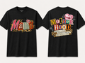 Retro Mama Motherhood Front & Back Graphic Tee