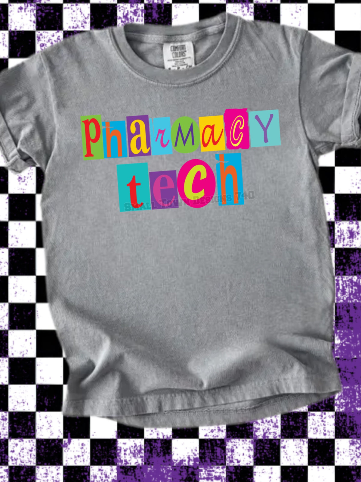 Colorful Pharmacy Tech Graphic Tee