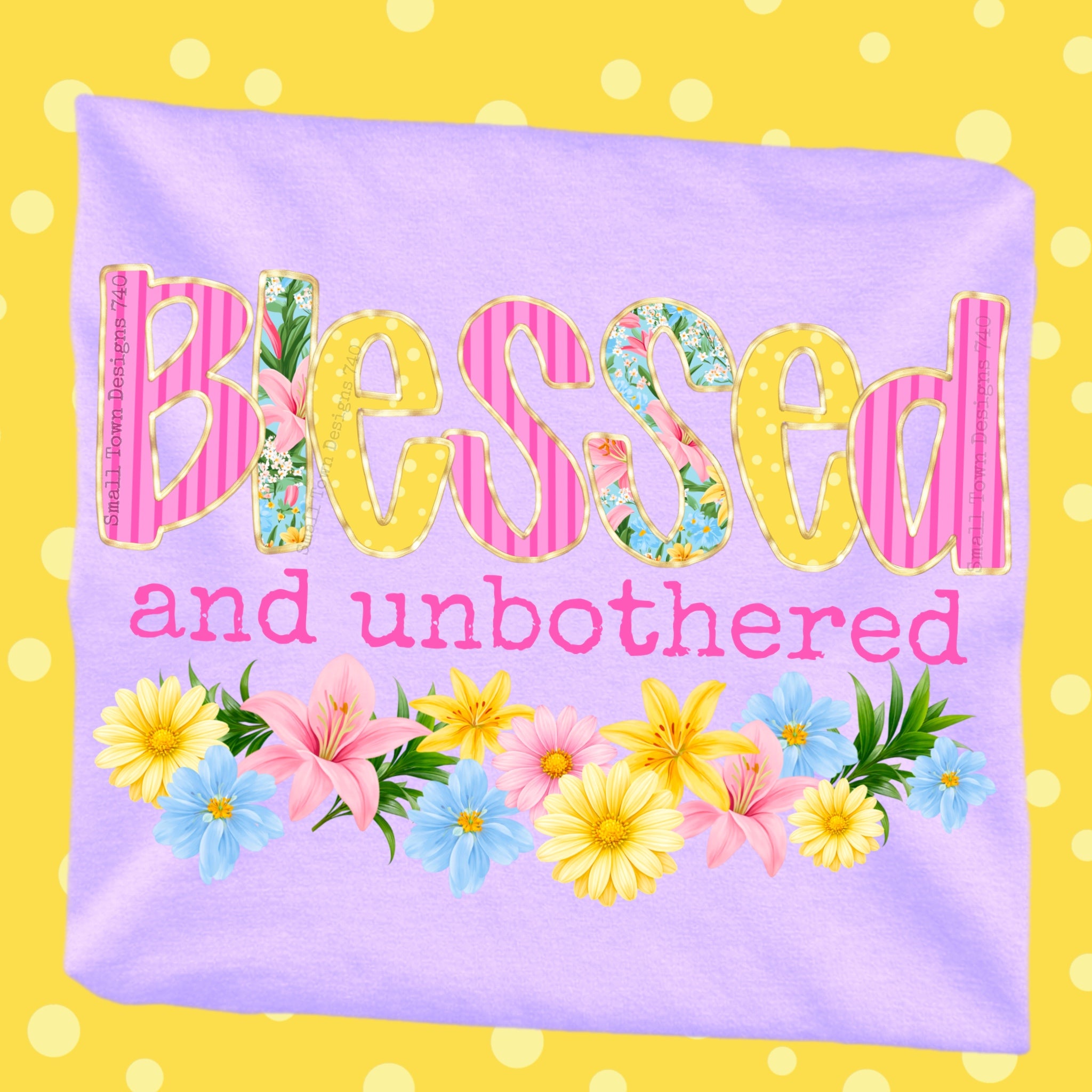 Blessed & Unbothered Floral Graphic Tee