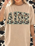 Aide Cow & Leopard Graphic Tee