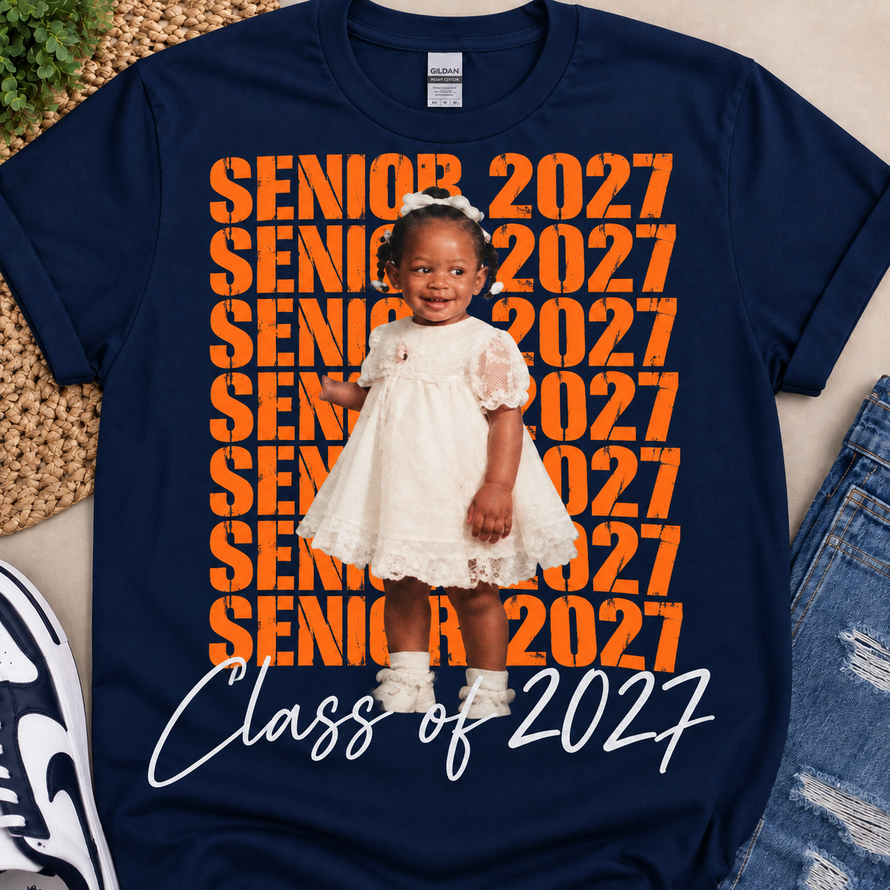 Custom Senior Class of 2027 Photo Tee