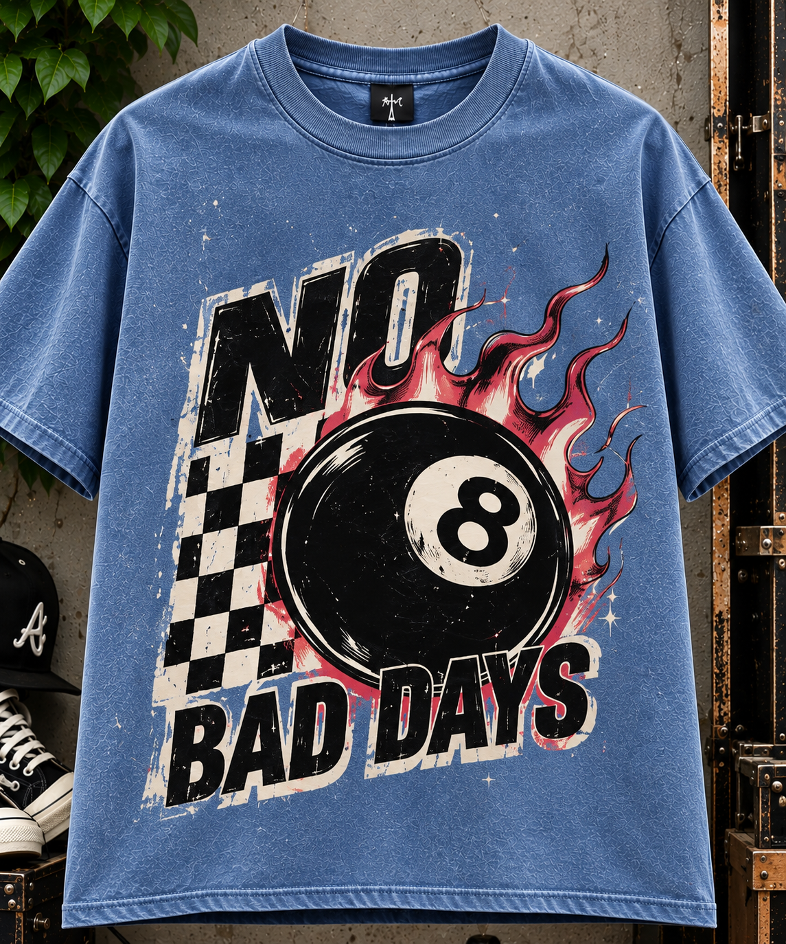 No Bad Days 8-Ball Oversized Tee