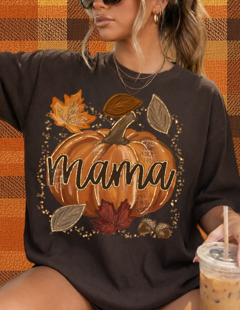 Mama Fall Pumpkin Graphic Tee