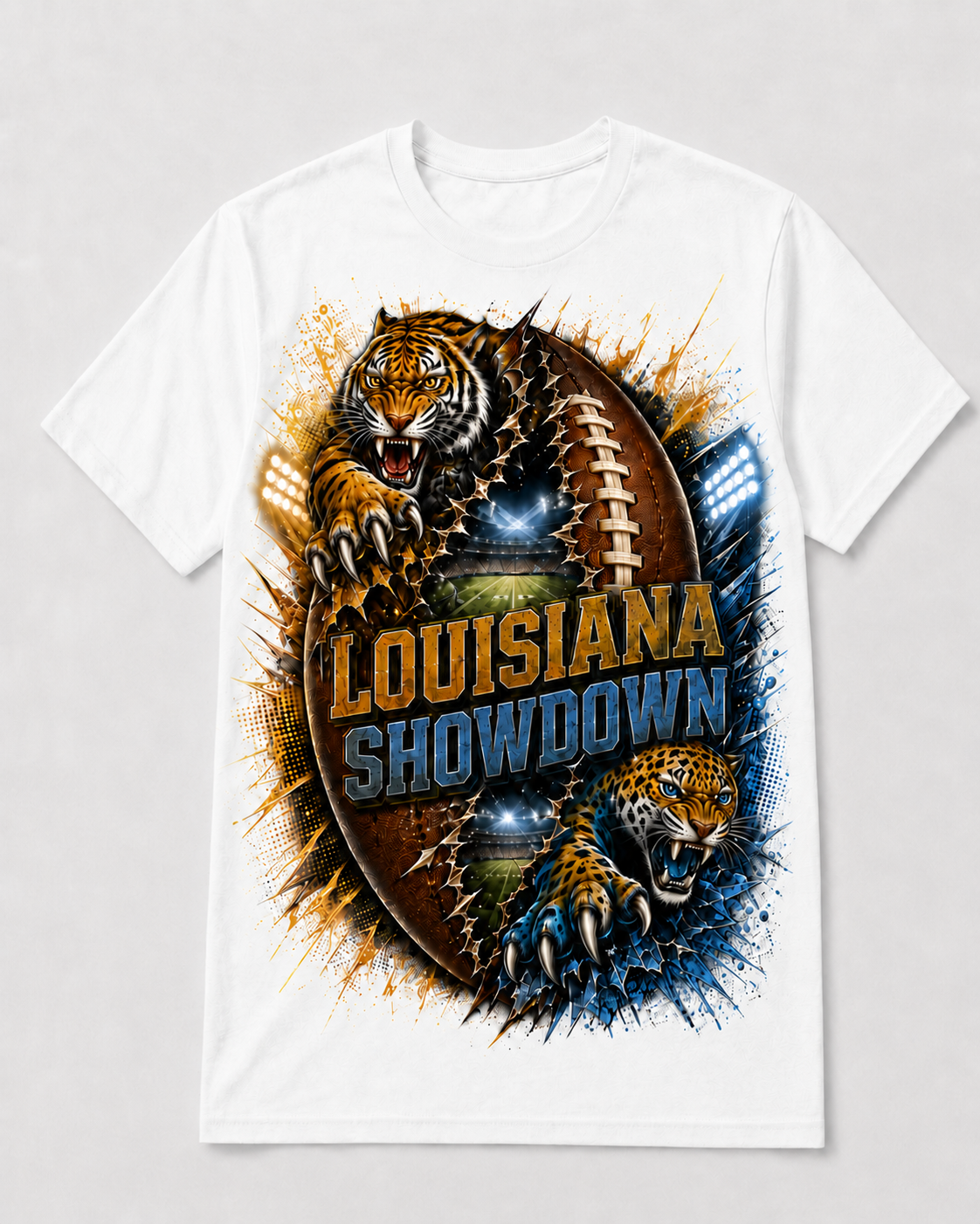 Louisiana Showdown Football Tee & Jersey