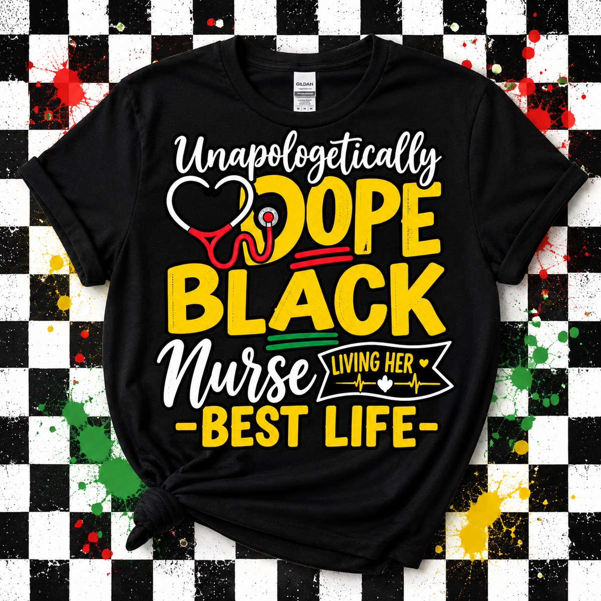 Unapologetically Dope Black Nurse Graphic Tee