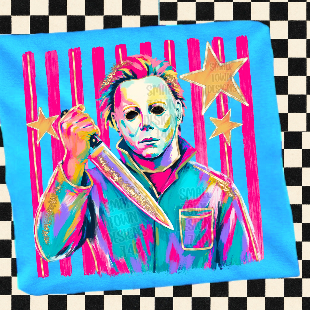 Neon Horror Icon Graphic Tee