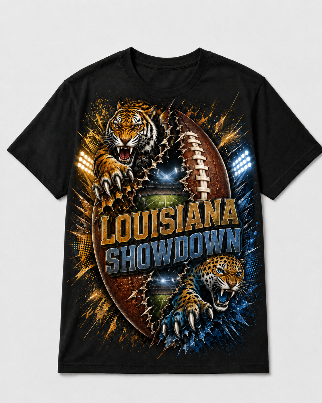 Louisiana Showdown Football Tee & Jersey
