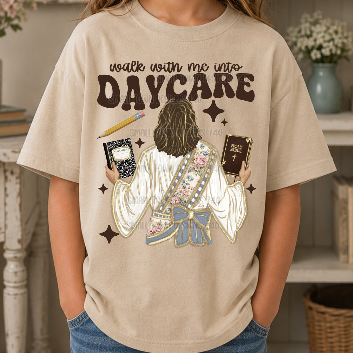 Walk With Me Into Daycare Graphic Tee