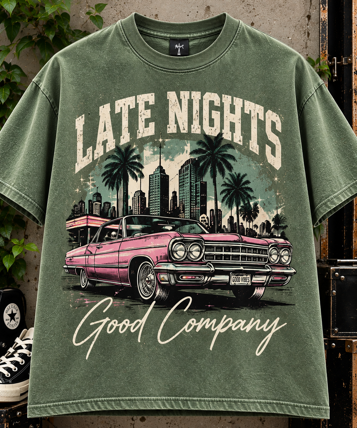 Late Nights Good Company Oversized Tee