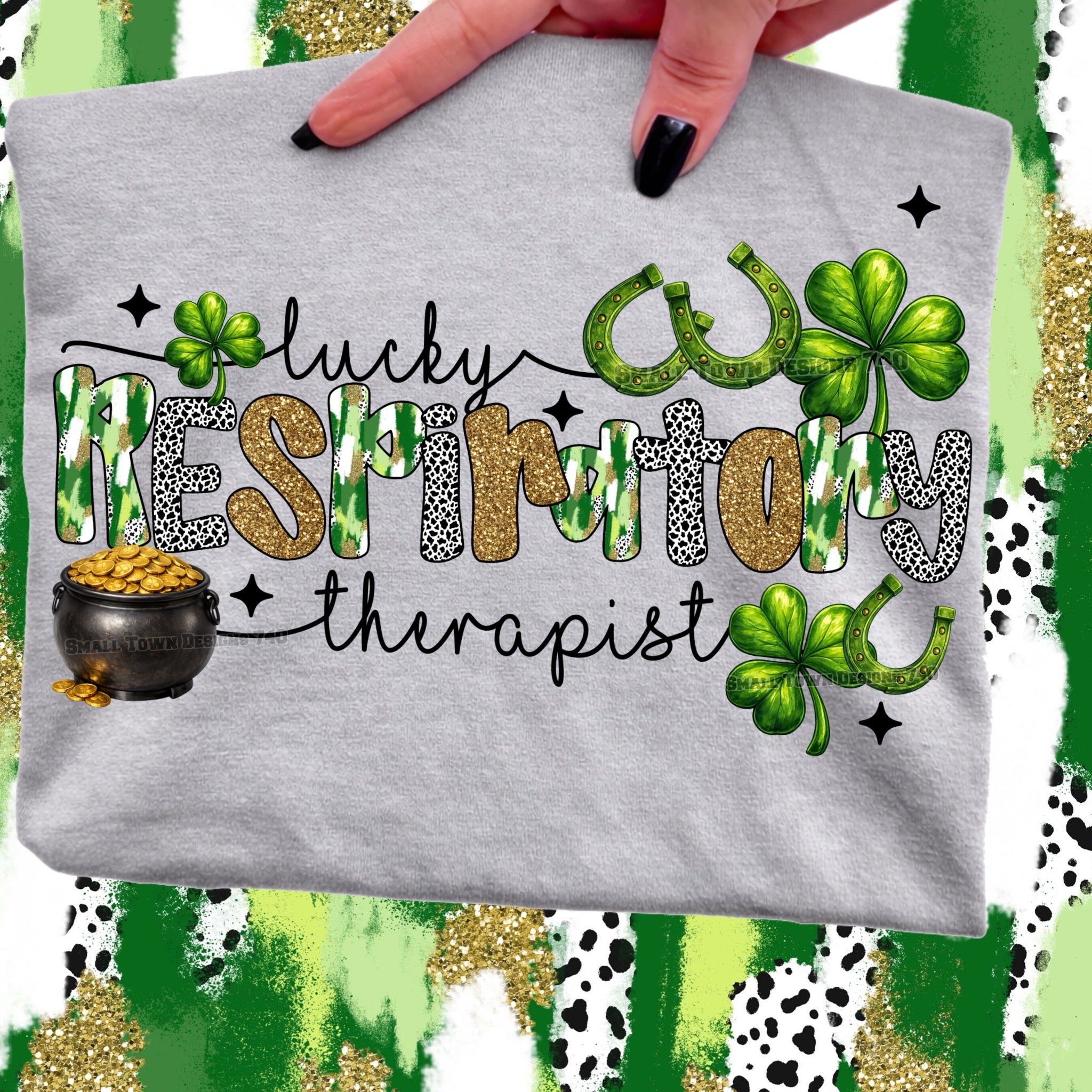 Lucky Respiratory Therapist Graphic Tee