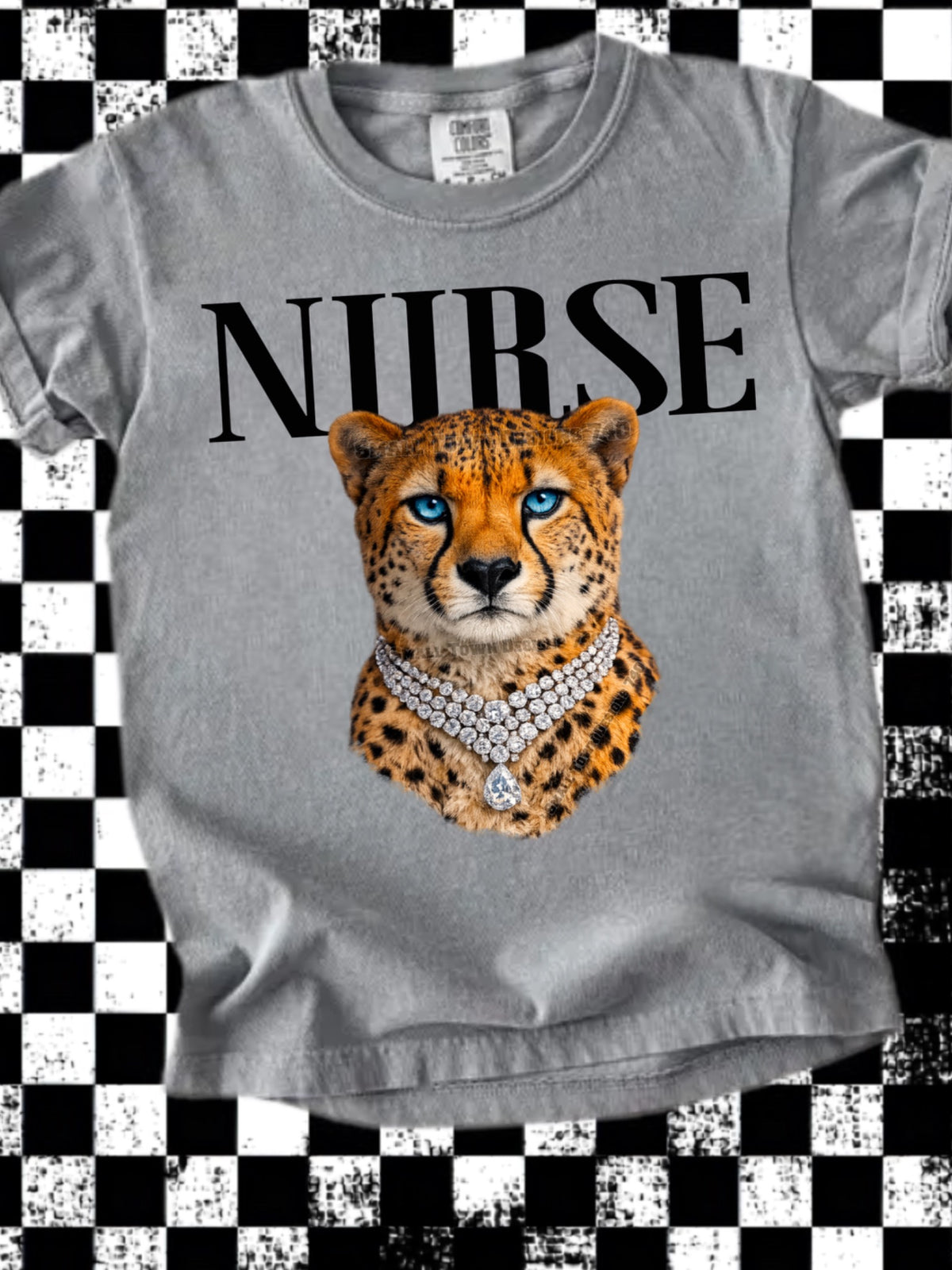 Nurse Cheetah Graphic Tee