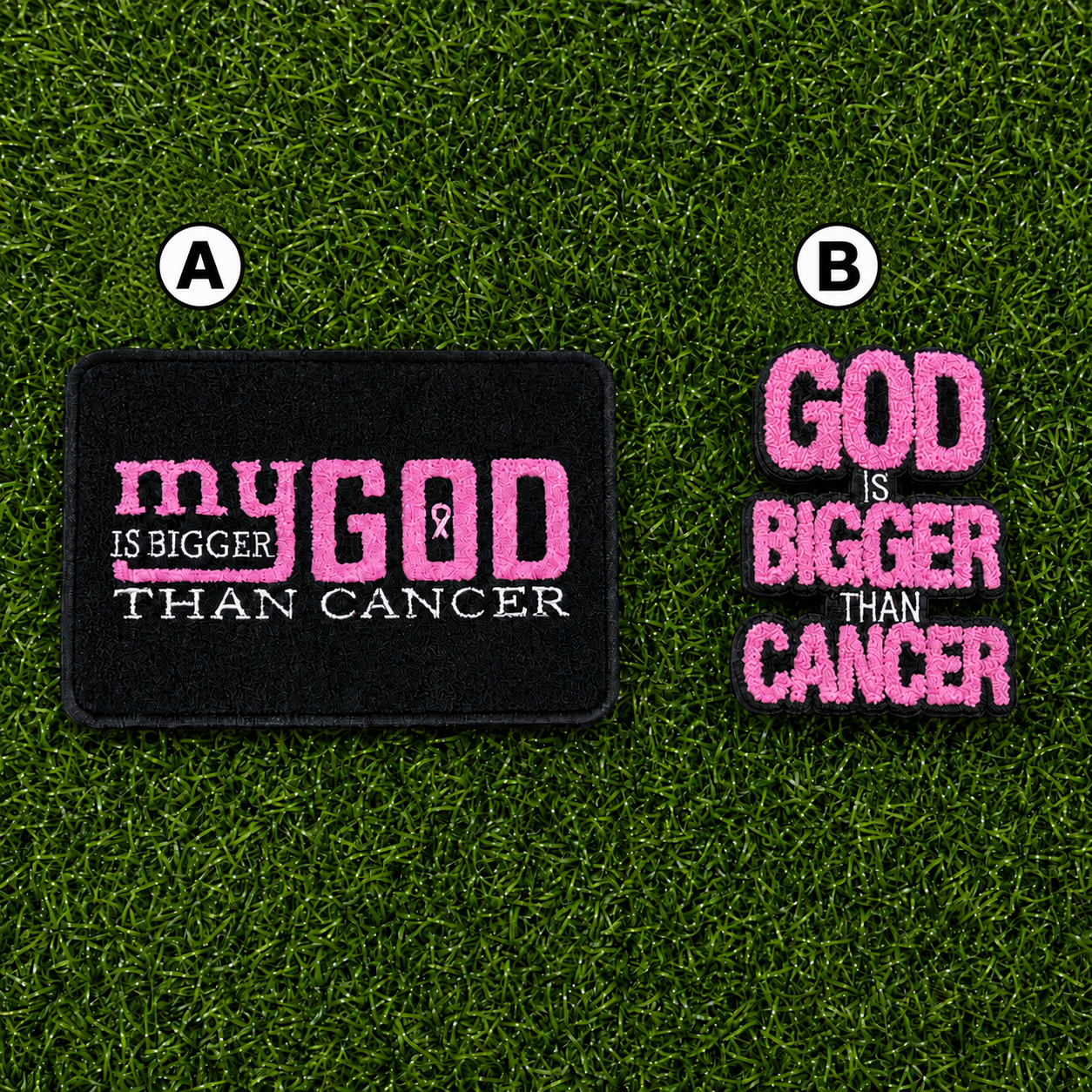 Breast Cancer Faith & Strength Iron-On Patch Collection