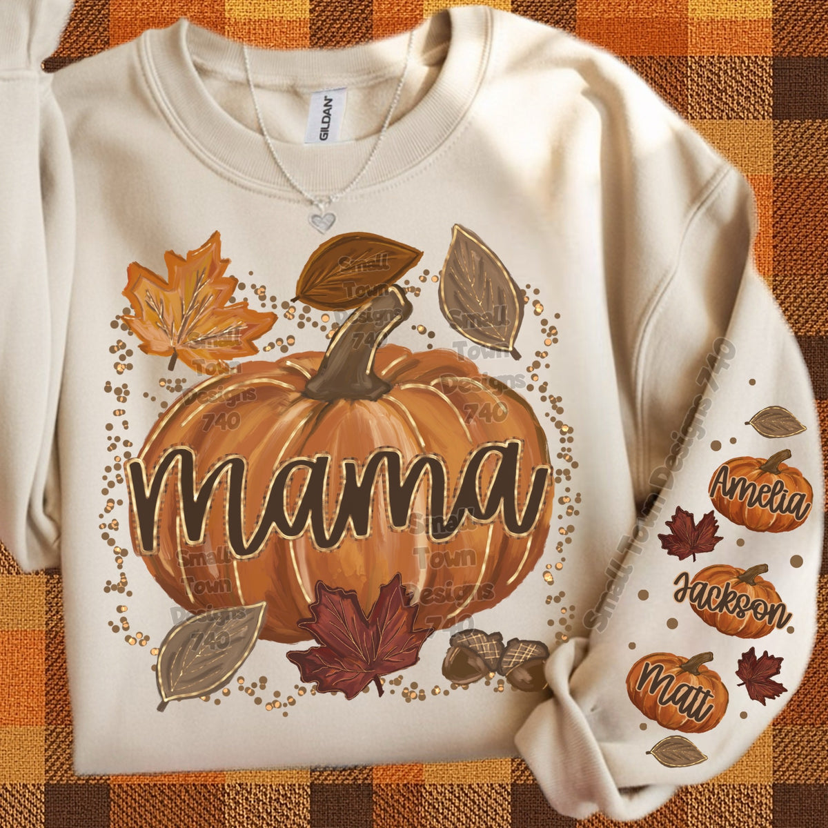 Personalized Fall Mama Pumpkin Sweatshirt