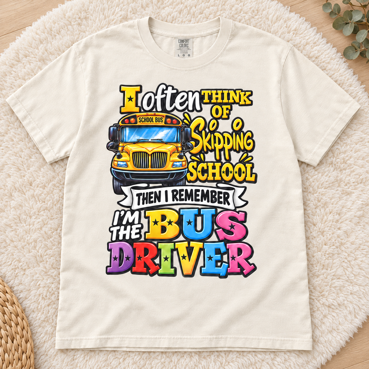 Skipping School Bus Driver Tee