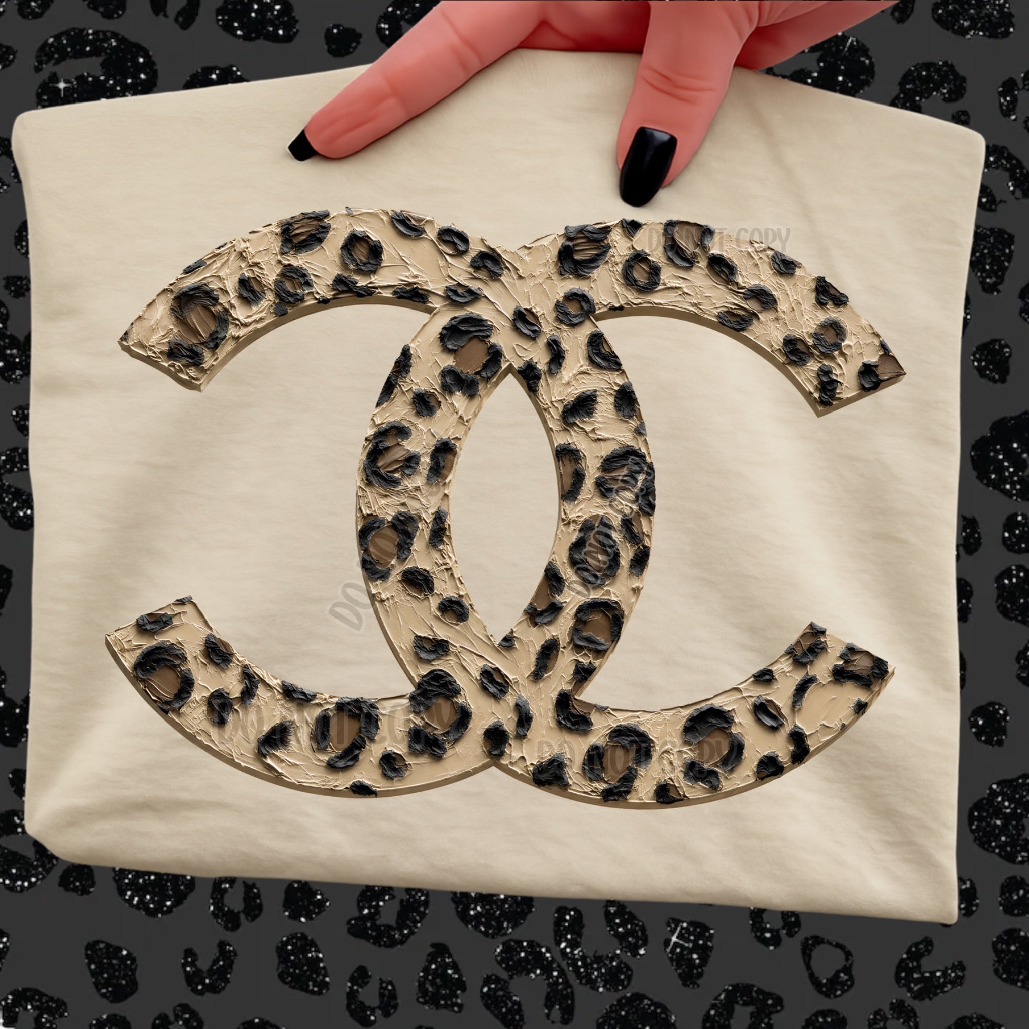 Leopard Designer-Inspired Double C Graphic Tee