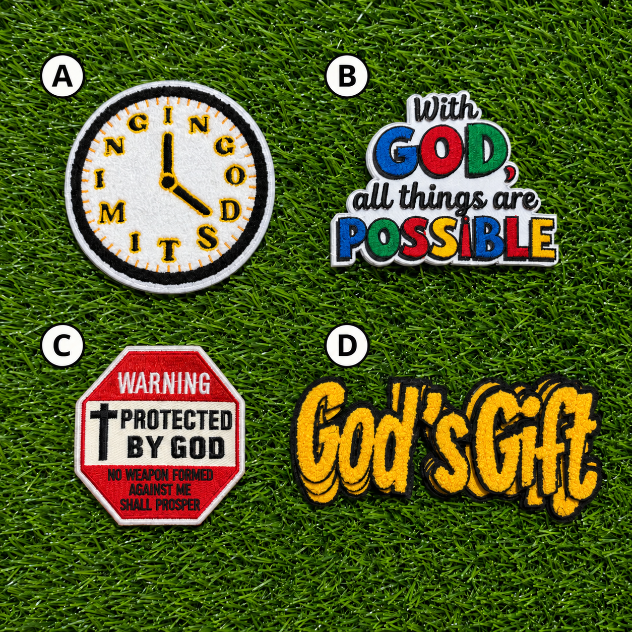 Faith & Protection Iron-On Patch Collection