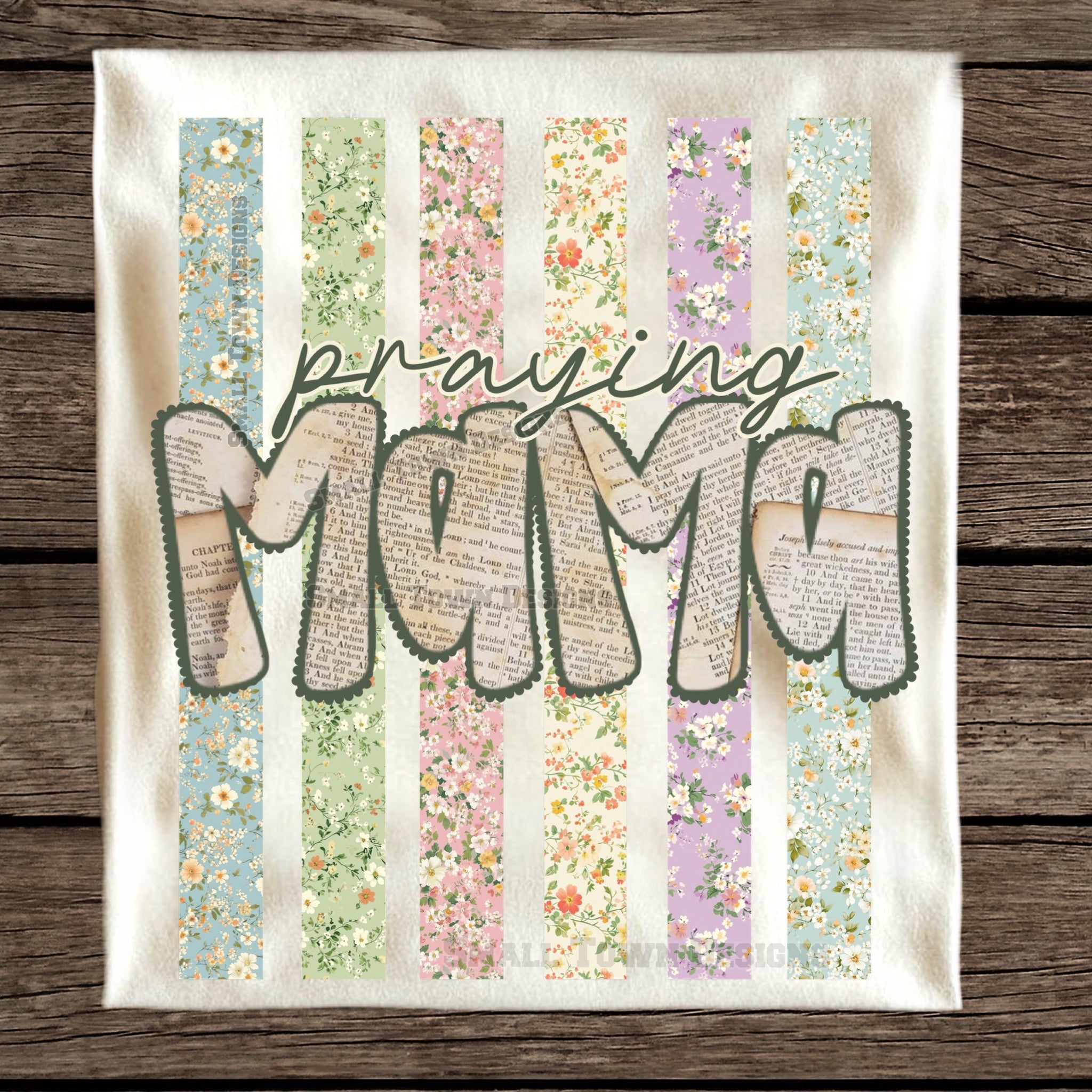 Praying Mama Floral Christian Graphic Tee